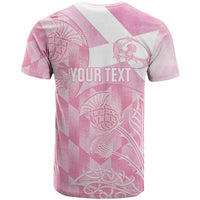 Scotland Rugby Custom T Shirt Go Scottish Thistle Pink Version - Wonder Print Shop