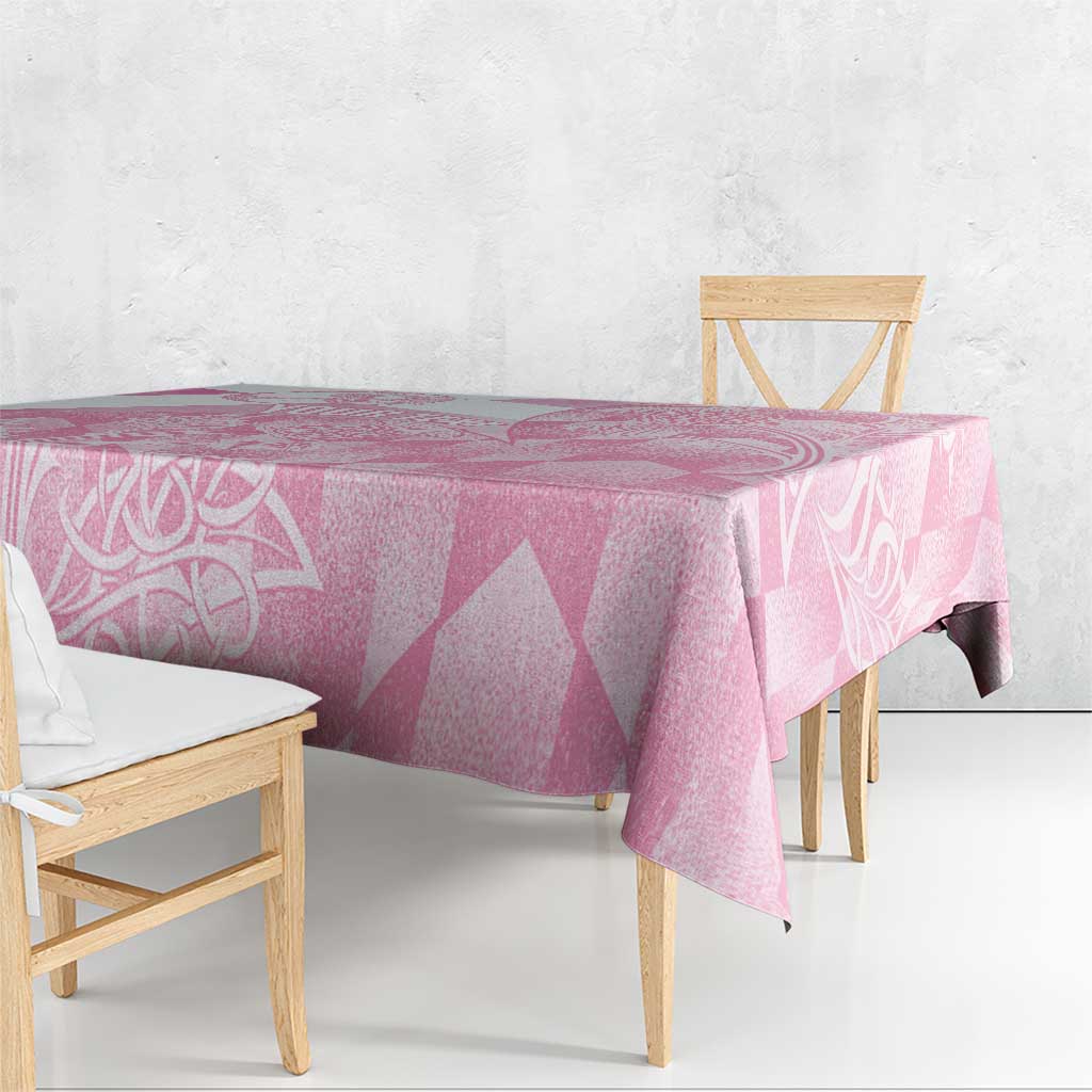 Scotland Rugby Custom Tablecloth Go Scottish Thistle Pink Version - Wonder Print Shop