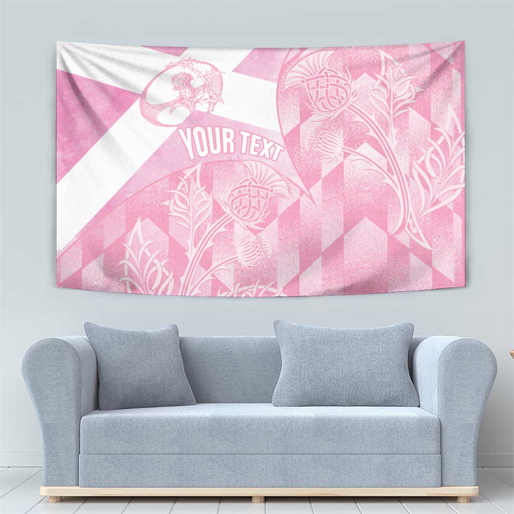 Scotland Rugby Custom Tapestry Go Scottish Thistle Pink Version - Wonder Print Shop