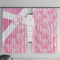 Scotland Rugby Custom Window Curtain Go Scottish Thistle Pink Version - Wonder Print Shop