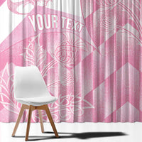 Scotland Rugby Custom Window Curtain Go Scottish Thistle Pink Version - Wonder Print Shop