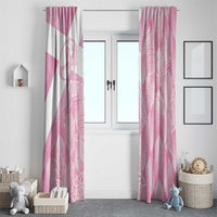 Scotland Rugby Custom Window Curtain Go Scottish Thistle Pink Version - Wonder Print Shop