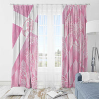 Scotland Rugby Custom Window Curtain Go Scottish Thistle Pink Version - Wonder Print Shop