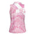 Scotland Rugby Custom Women Sleeveless Polo Shirt Go Scottish Thistle Pink Version - Wonder Print Shop
