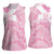 Scotland Rugby Custom Women Sleeveless Polo Shirt Go Scottish Thistle Pink Version - Wonder Print Shop