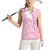 Scotland Rugby Custom Women Sleeveless Polo Shirt Go Scottish Thistle Pink Version - Wonder Print Shop