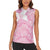Scotland Rugby Custom Women Sleeveless Polo Shirt Go Scottish Thistle Pink Version - Wonder Print Shop