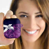 Scotland Rugby Custom AirPods Case Go Scottish Thistle Purple Version - Wonder Print Shop