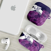 Scotland Rugby Custom AirPods Case Go Scottish Thistle Purple Version - Wonder Print Shop