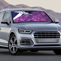 Scotland Rugby Custom Auto Sun Shade Go Scottish Thistle Purple Version - Wonder Print Shop