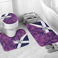 Scotland Rugby Custom Bathroom Set Go Scottish Thistle Purple Version - Wonder Print Shop