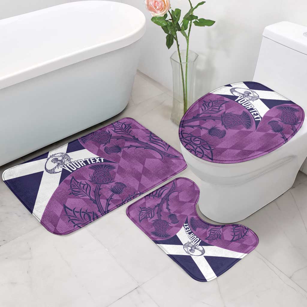 Scotland Rugby Custom Bathroom Set Go Scottish Thistle Purple Version - Wonder Print Shop