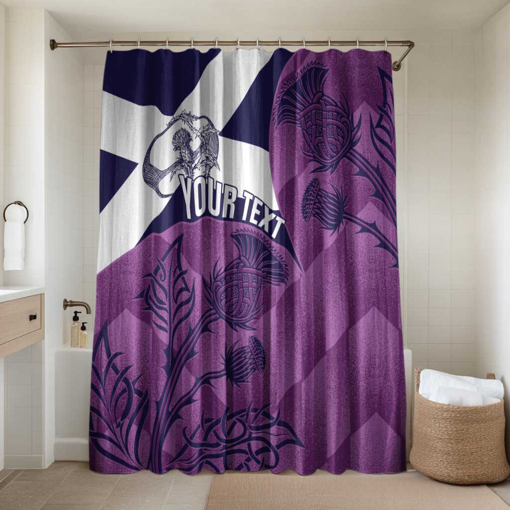 Scotland Rugby Custom Bathroom Set Go Scottish Thistle Purple Version - Wonder Print Shop