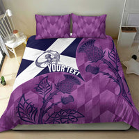 Scotland Rugby Custom Bedding Set Go Scottish Thistle Purple Version - Wonder Print Shop
