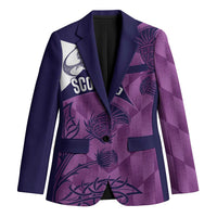 Scotland Rugby Custom Blazer Go Scottish Thistle Purple Version - Wonder Print Shop
