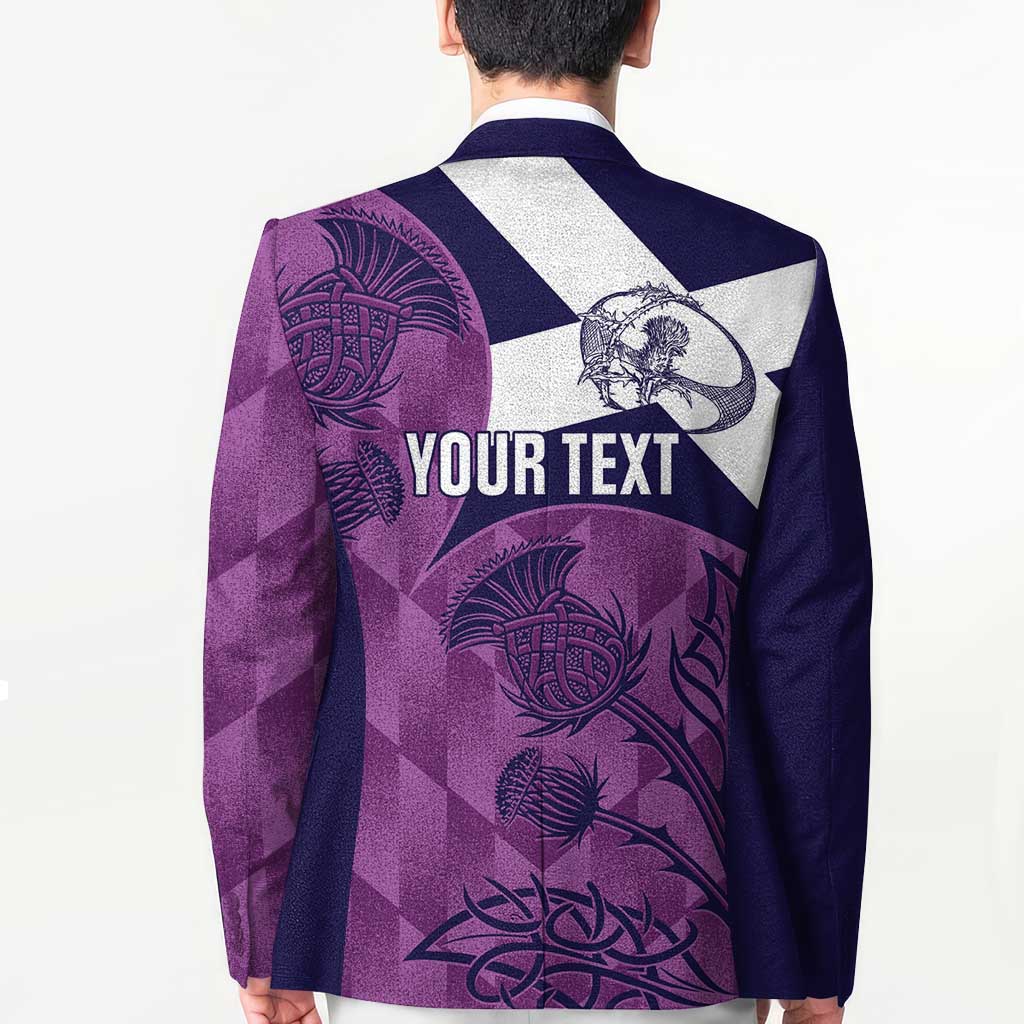 Scotland Rugby Custom Blazer Go Scottish Thistle Purple Version - Wonder Print Shop