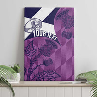 Scotland Rugby Custom Canvas Wall Art Go Scottish Thistle Purple Version - Wonder Print Shop
