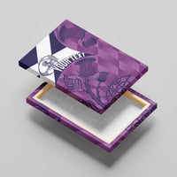 Scotland Rugby Custom Canvas Wall Art Go Scottish Thistle Purple Version - Wonder Print Shop