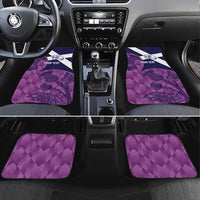 Scotland Rugby Custom Car Mats Go Scottish Thistle Purple Version - Wonder Print Shop