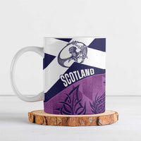Scotland Rugby Custom Ceramic Mug Go Scottish Thistle Purple Version - Wonder Print Shop