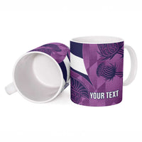 Scotland Rugby Custom Ceramic Mug Go Scottish Thistle Purple Version - Wonder Print Shop