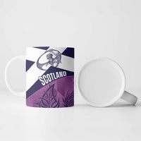 Scotland Rugby Custom Ceramic Mug Go Scottish Thistle Purple Version - Wonder Print Shop