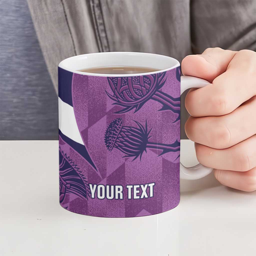 Scotland Rugby Custom Ceramic Mug Go Scottish Thistle Purple Version - Wonder Print Shop