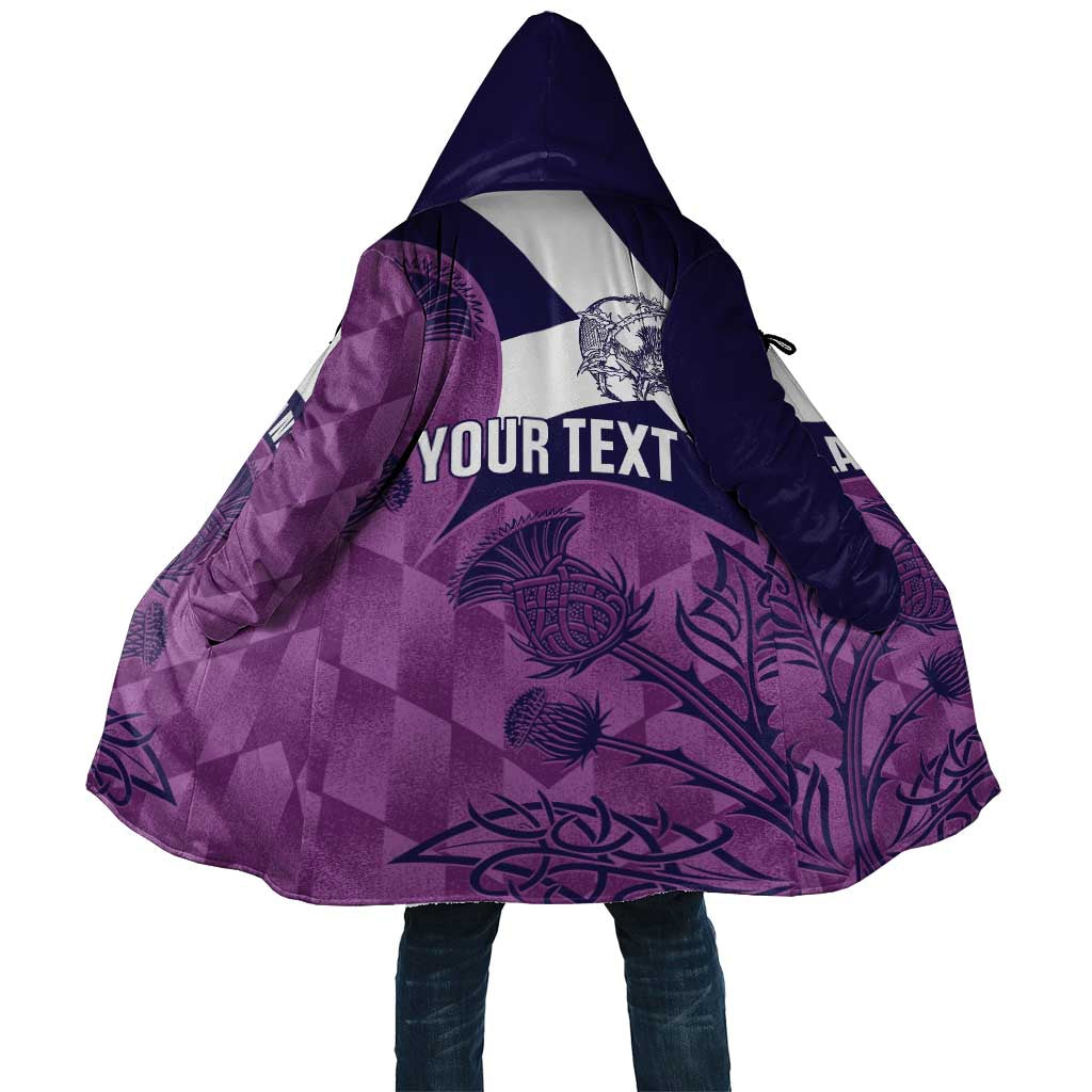 Scotland Rugby Custom Cloak Go Scottish Thistle Purple Version - Wonder Print Shop