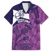Scotland Rugby Custom Family Matching Tank Maxi Dress and Hawaiian Shirt Go Scottish Thistle Purple Version - Wonder Print Shop