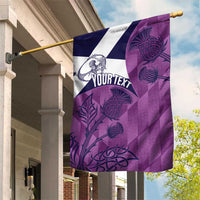 Scotland Rugby Custom Garden Flag Go Scottish Thistle Purple Version - Wonder Print Shop