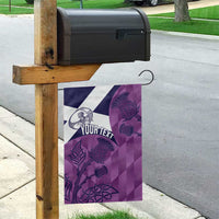Scotland Rugby Custom Garden Flag Go Scottish Thistle Purple Version - Wonder Print Shop