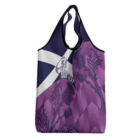 Scotland Rugby Custom Grocery Bag Go Scottish Thistle Purple Version - Wonder Print Shop