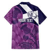 Scotland Rugby Custom Hawaiian Shirt Go Scottish Thistle Purple Version - Wonder Print Shop