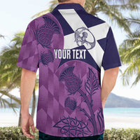 Scotland Rugby Custom Hawaiian Shirt Go Scottish Thistle Purple Version - Wonder Print Shop