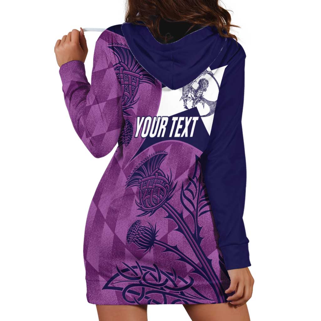 Scotland Rugby Custom Hoodie Dress Go Scottish Thistle Purple Version - Wonder Print Shop