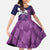Scotland Rugby Custom Kid Short Sleeve Dress Go Scottish Thistle Purple Version - Wonder Print Shop