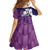 Scotland Rugby Custom Kid Short Sleeve Dress Go Scottish Thistle Purple Version - Wonder Print Shop