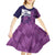 Scotland Rugby Custom Kid Short Sleeve Dress Go Scottish Thistle Purple Version - Wonder Print Shop