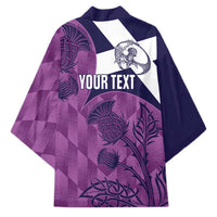 Scotland Rugby Custom Kimono Go Scottish Thistle Purple Version - Wonder Print Shop