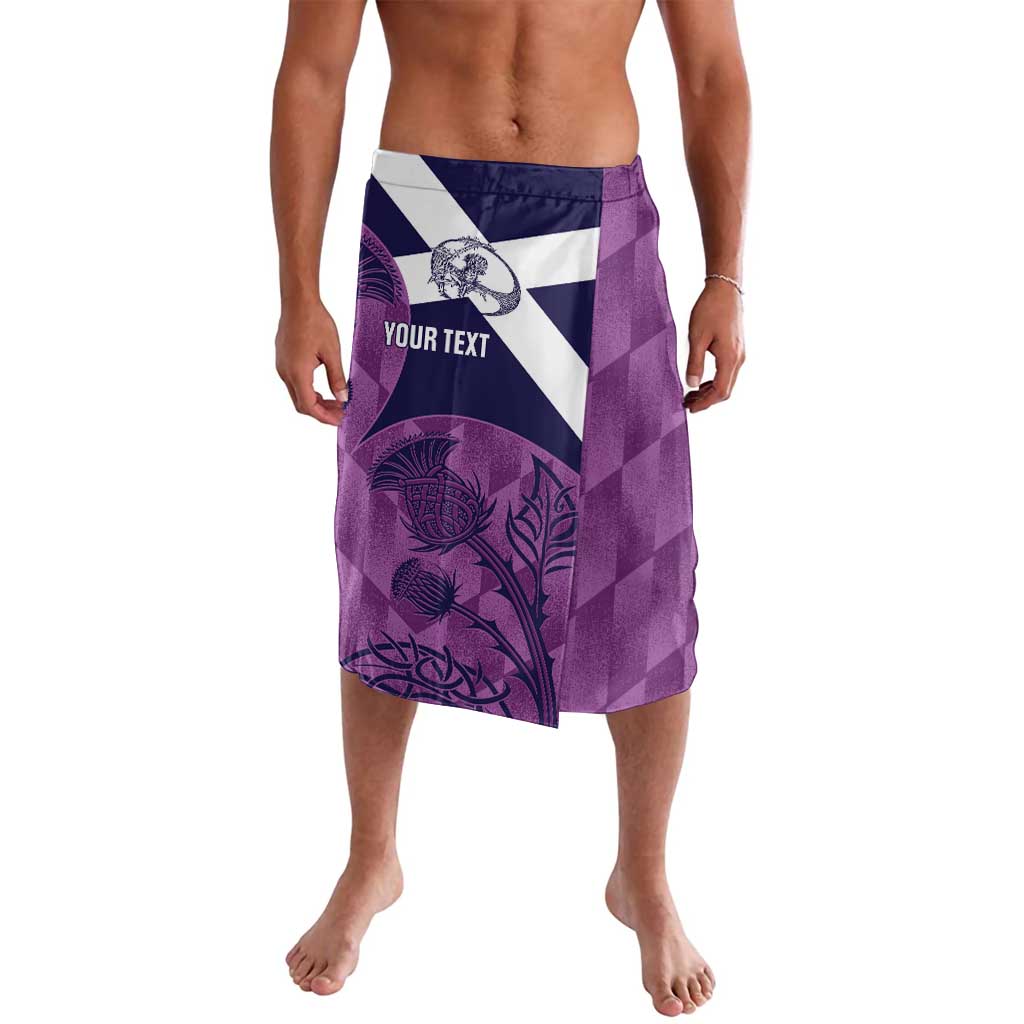 Scotland Rugby Custom Lavalava Go Scottish Thistle Purple Version - Wonder Print Shop