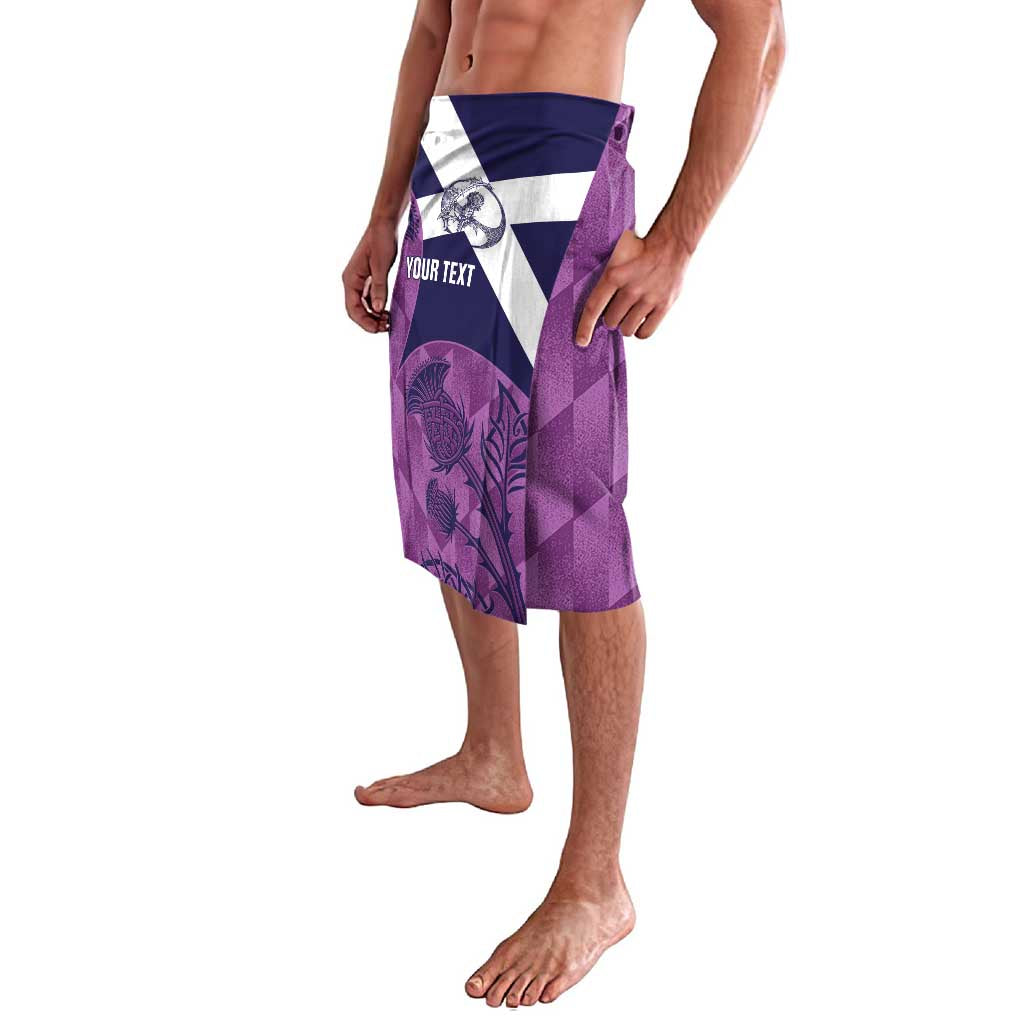 Scotland Rugby Custom Lavalava Go Scottish Thistle Purple Version - Wonder Print Shop