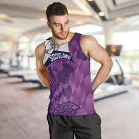Scotland Rugby Custom Men Tank Top Go Scottish Thistle Purple Version - Wonder Print Shop