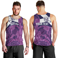 Scotland Rugby Custom Men Tank Top Go Scottish Thistle Purple Version - Wonder Print Shop