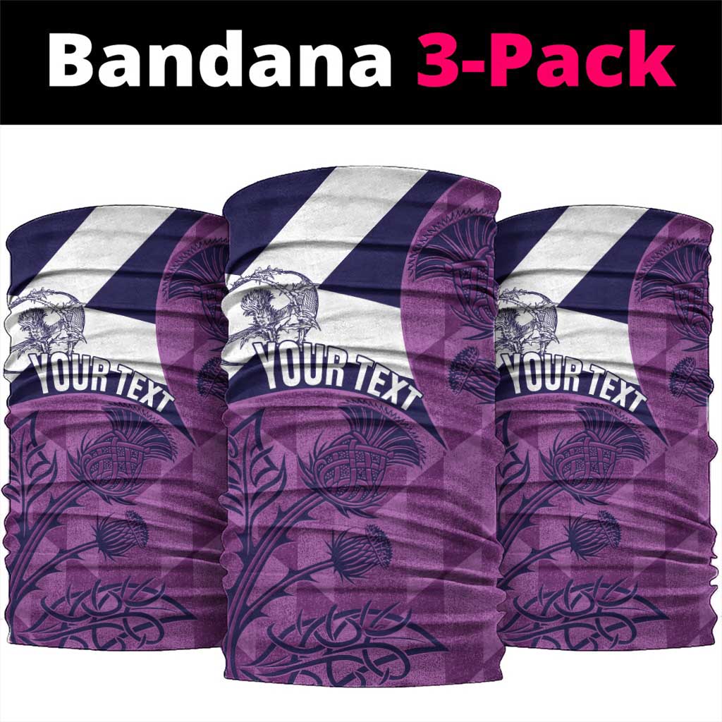 Scotland Rugby Neck Gaiter Go Scottish Thistle Purple Version LT14