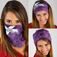 Scotland Rugby Neck Gaiter Go Scottish Thistle Purple Version LT14