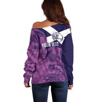 Scotland Rugby Custom Off Shoulder Sweater Go Scottish Thistle Purple Version - Wonder Print Shop