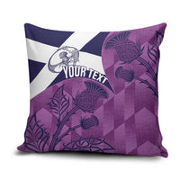 Scotland Rugby Custom Pillow Cover Go Scottish Thistle Purple Version - Wonder Print Shop