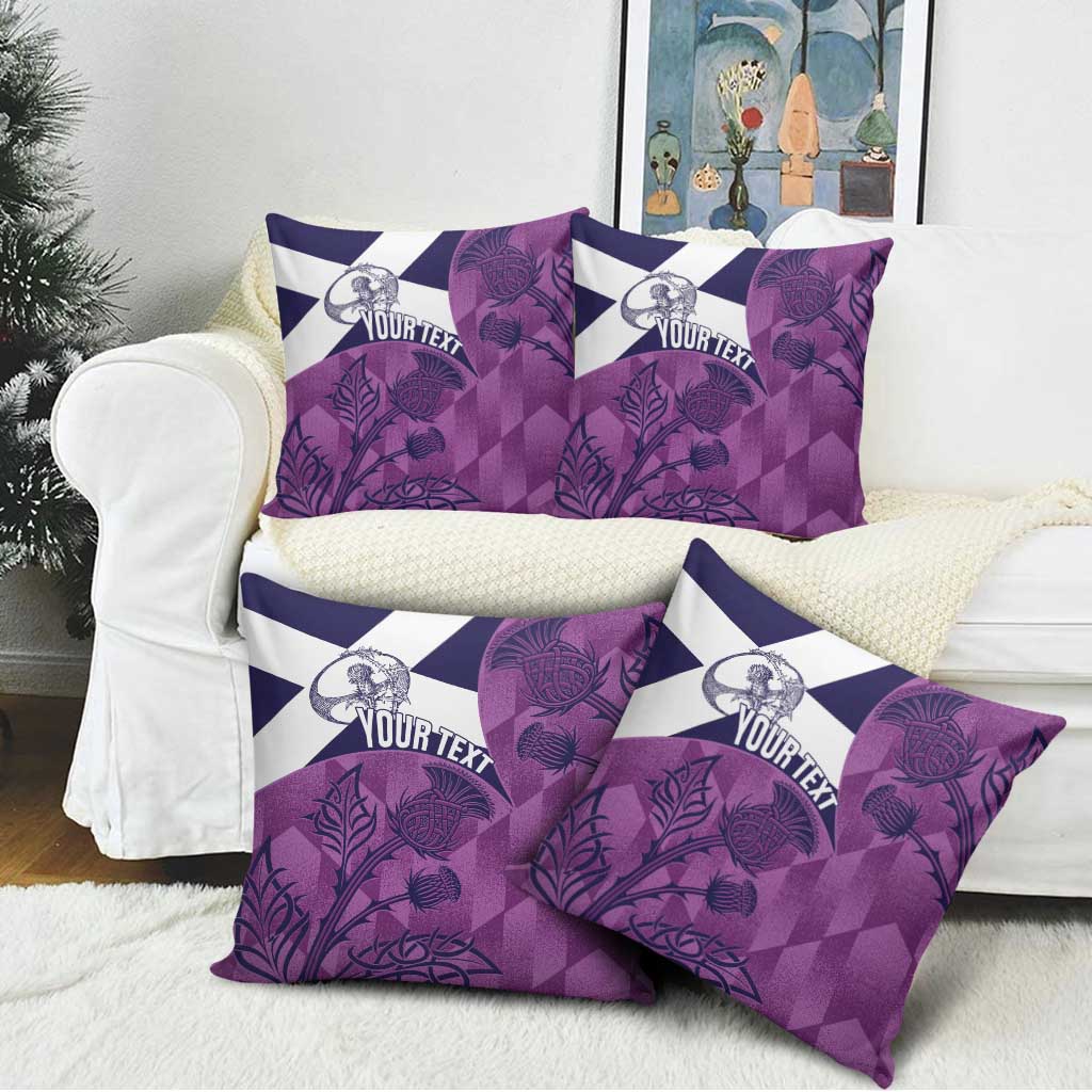 Scotland Rugby Custom Pillow Cover Go Scottish Thistle Purple Version - Wonder Print Shop