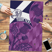 Scotland Rugby Custom Puzzle Go Scottish Thistle Purple Version LT14