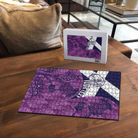 Scotland Rugby Custom Puzzle Go Scottish Thistle Purple Version LT14